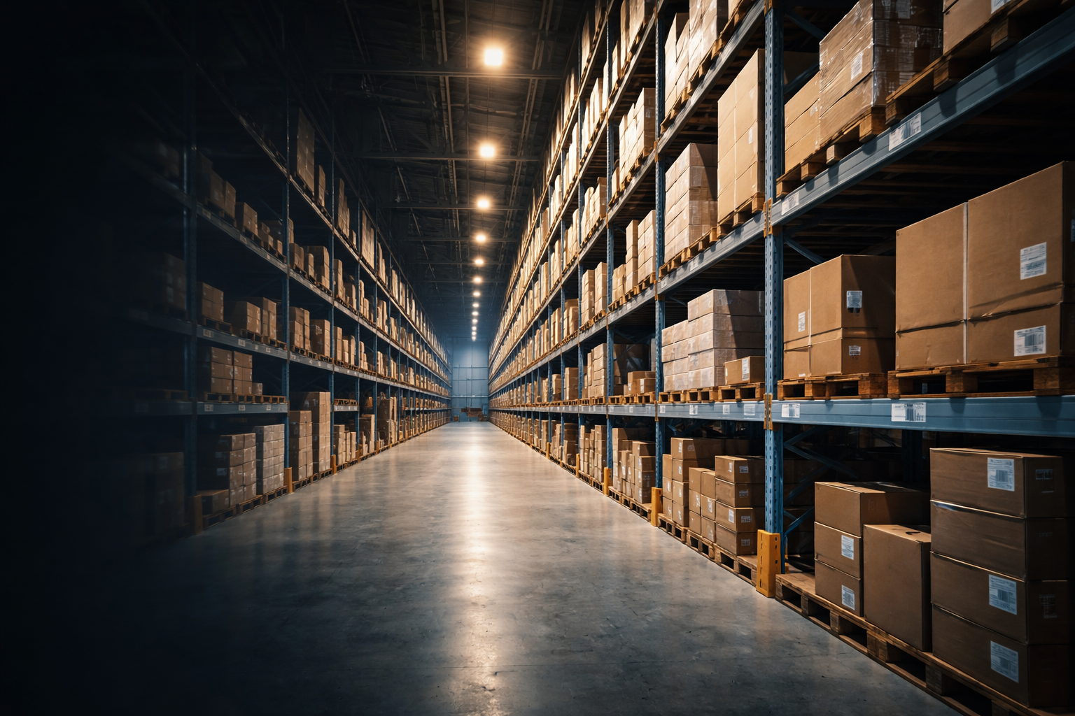 Modern warehouse interior